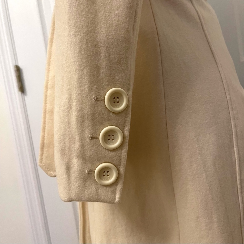 Guess Cream Winter White Long Belted Trench Coat - Picture 6 of 14